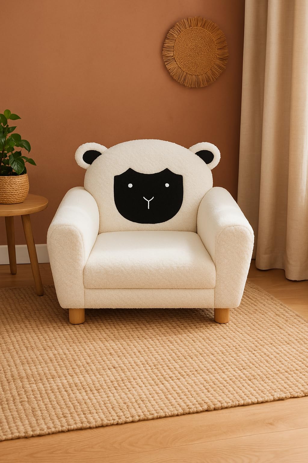 Atmosphera - Fauteuil Enfant Mouton bouclettes