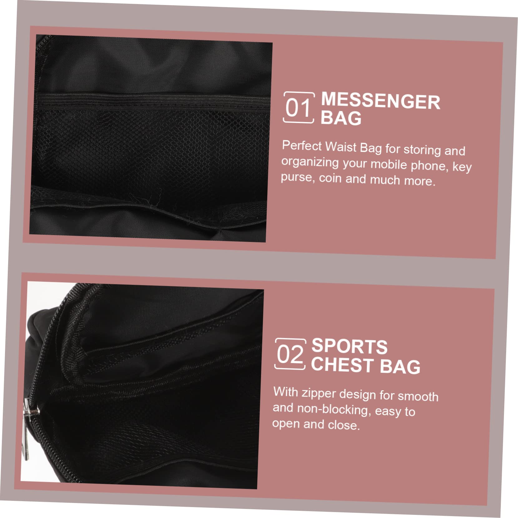 HEMOTON 4 Stück wasserdichte Leichte Sport Bauchtasche Verstellbar als Crossbody Brust und Hüfttasche für Damen und Herren Robustes Nylon für Laufen Radfahren Wandern und Reisen