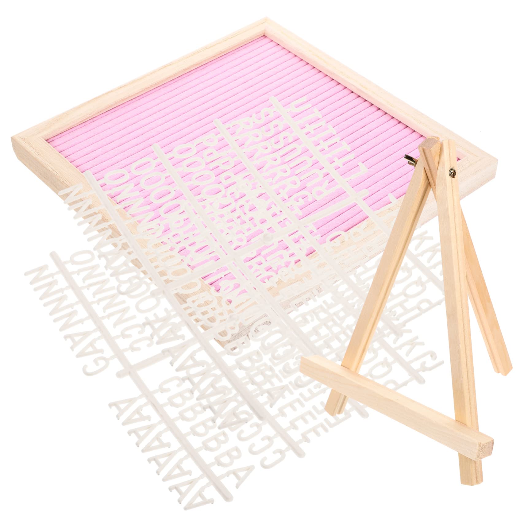 Artibetter Tableau à Lettres en Feutre 25x25 Cm Cadre Bois Robuste Double Face Polyvalent pour Baby Shower Mariage Anniversaire Affichage Bureau Pratique