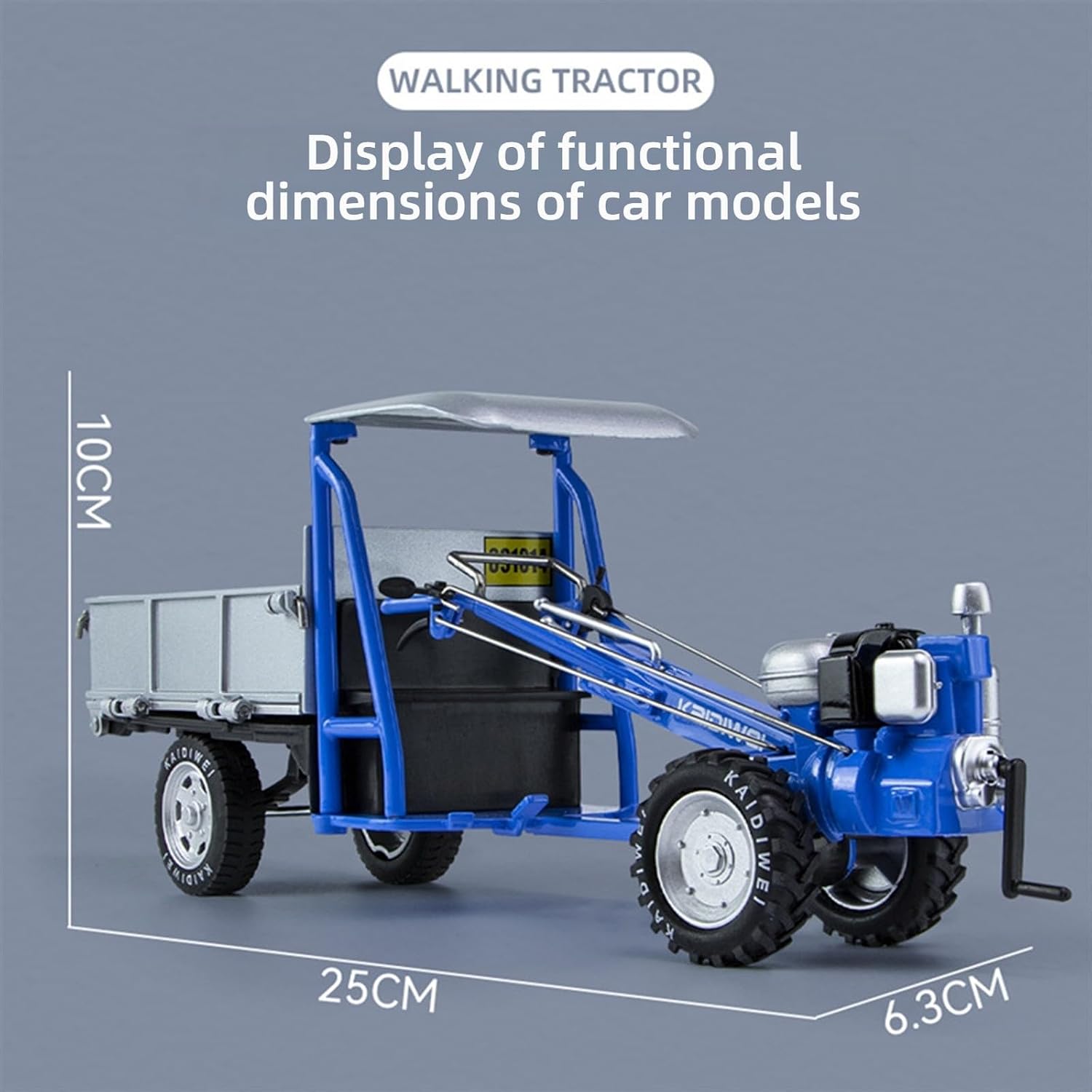 Mjaie Detailed 1/16 Scale Hand Operated Farm Tractors Model Metal for Hobbyists and Decor Alloy Tractors Toy