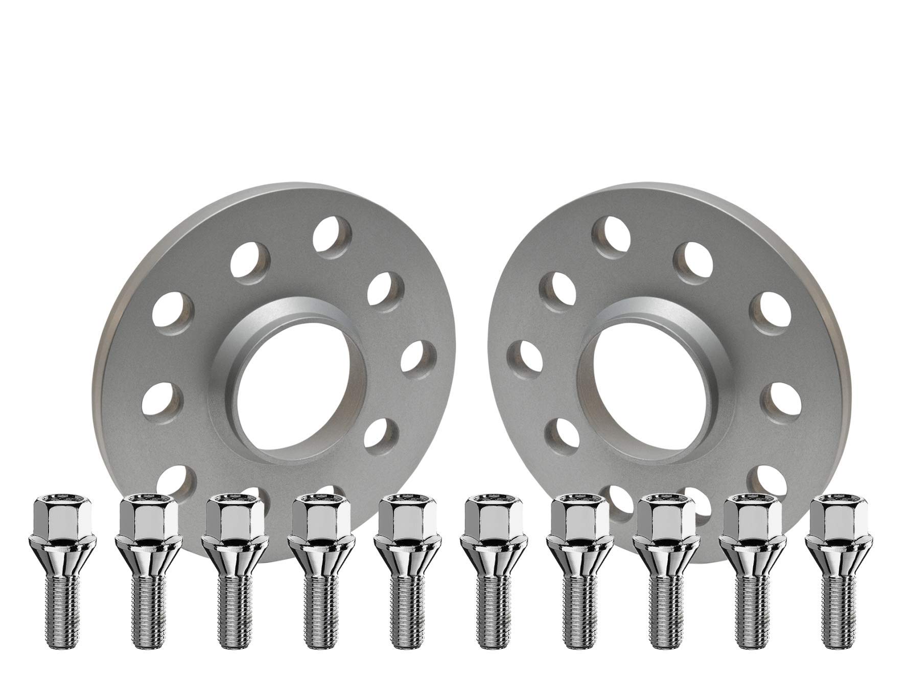 SCC Fahrzeugtechnik Distanzscheiben-Set 20mm (2x10mm) Silber eloxiert mit Radschrauben für BMW