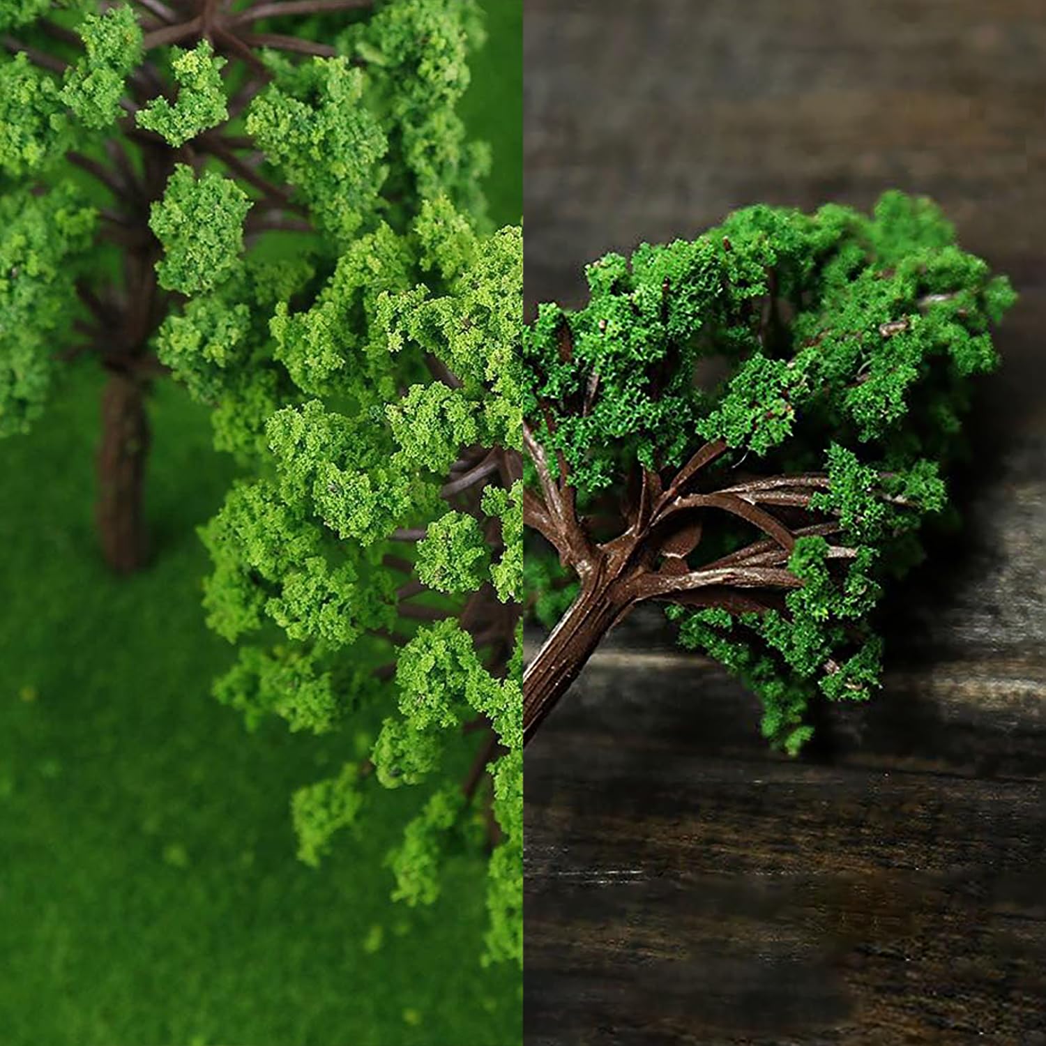 Lot De 24 Modèles D'Arbres Miniatures Pour Diorama, Paysages Et Maquettes - 3 Tailles, Très Réalistes