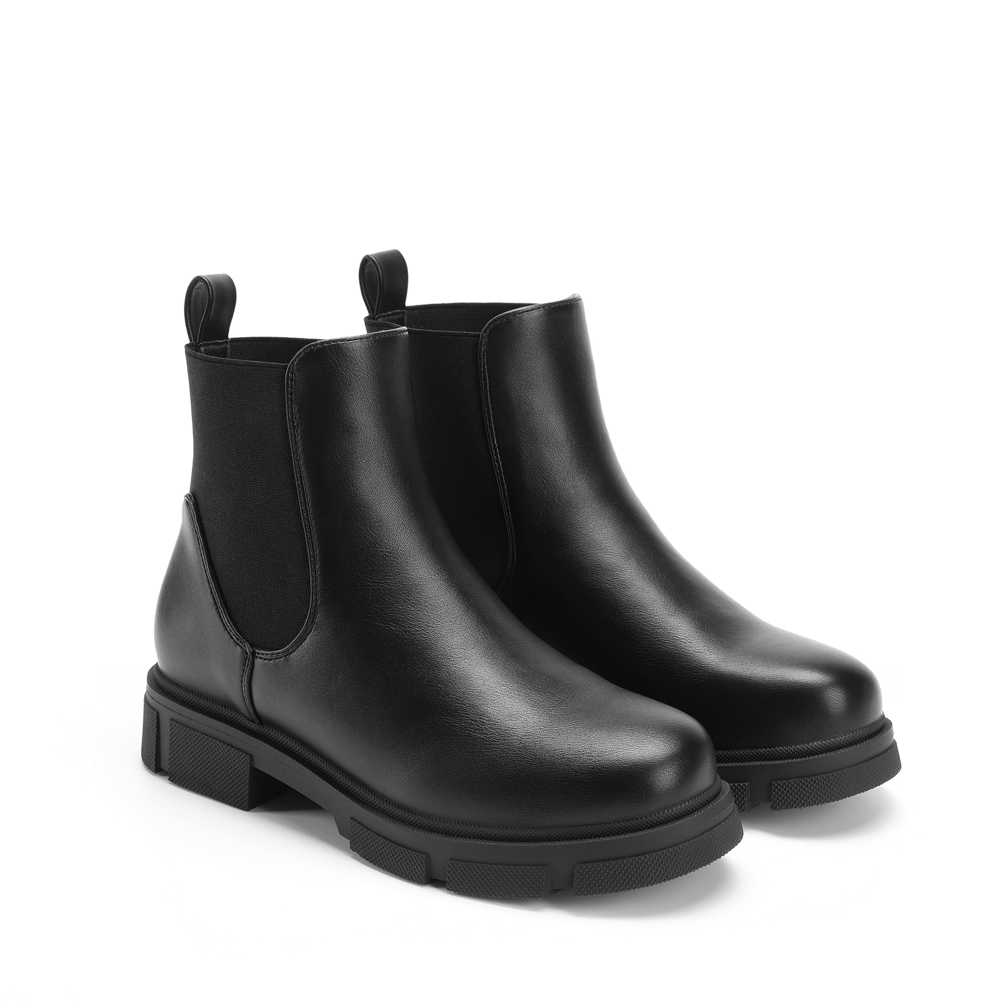 DREAM PAIRS Stivaletti Chelsea da Donna Stivaletti Alla Caviglia da Donna Foderati con Materiale in Pelliccia Sintetica per Calore e Comfort