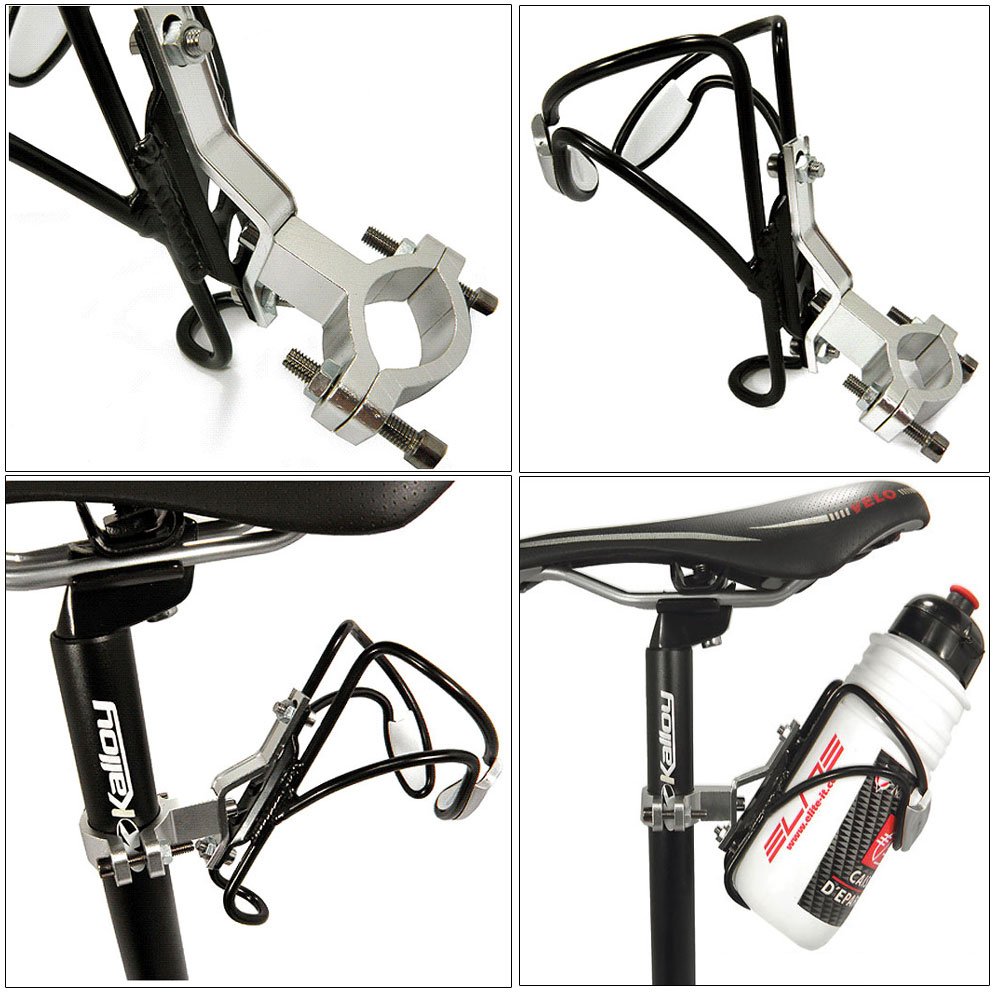 Bicycle Water Bottle Seat Saddle Cage Bracket Rear Mount (25.4mm~32mm) X 1PCS