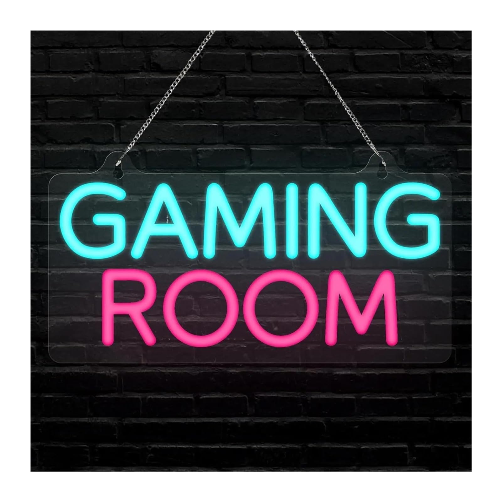 LEMST Signs Lamp “Gaming Room”Neon Sign, Neon Lights for Game Room Wall Decor,for Boys Gamers Nephew Men Teen Son Grandson 16.4x31.1cm