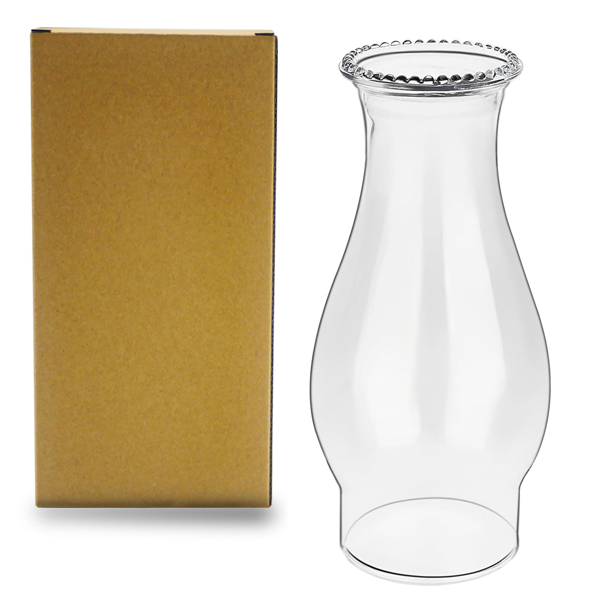 Oil Lamp Chimney 3 Inch Base 8 2/8 Inch Height Kerosene Lamp Shade Tall Clear Glass Replacement Lamp