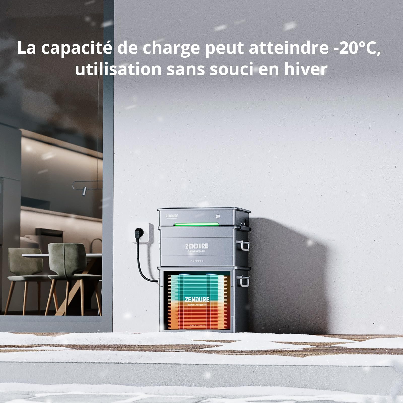 Zendure SolarFlow AB2000L, Batterie LiFePo4 1920 Wh, capacité Extensible 7680 Wh, IP65, Fonction Auto-Chauffante, Système d'extinction d'incendie par Aérosol