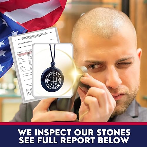 Miniatura 2 de Colgante de arcángel Rafael - Collar de protección - Medalla milagrosa para hombres y mujeres - Medallones de piedras preciosas genuinas - Amuleto