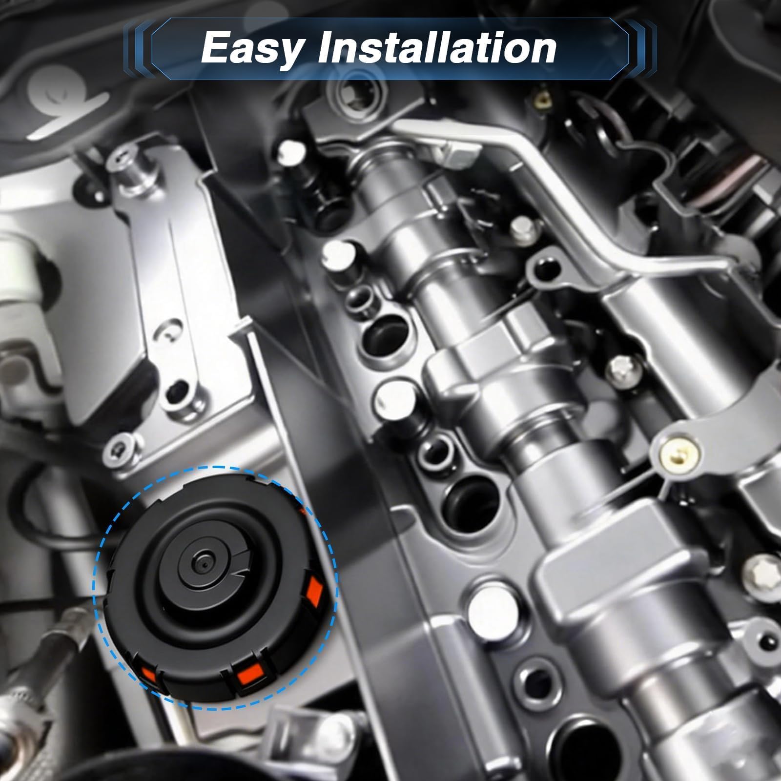 EVRBUL PCV Tappo di copertura della valvola del cilindro tappo della valvola di sfiato del basamento compatibile con BMW Serie 1 F20 F21 Serie 3 E90 E91 E92 E93 F30 F31 F80 X1 X3 X5 Sostituisce