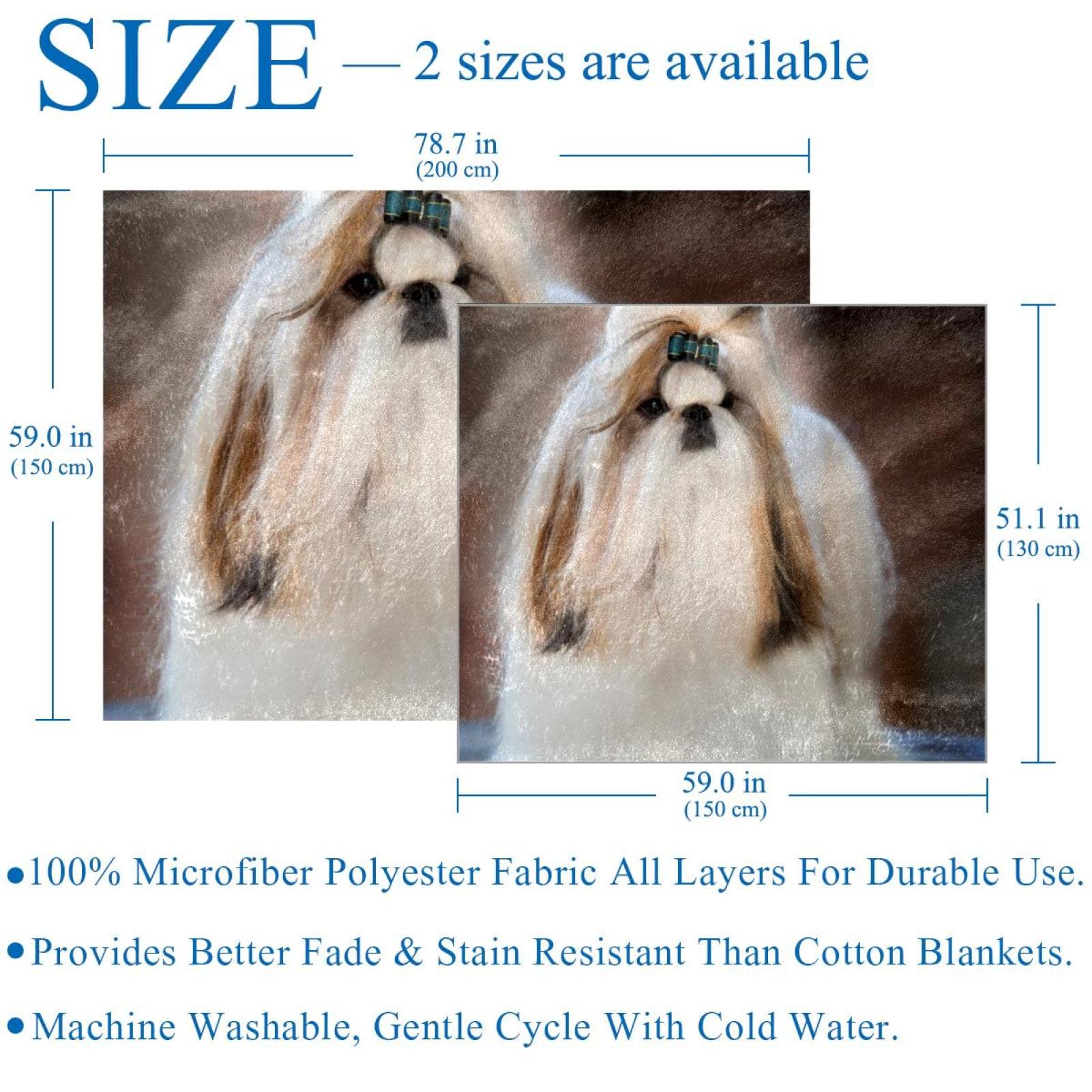Couverture polaire super douce pour chien Shih Tzu Chiot