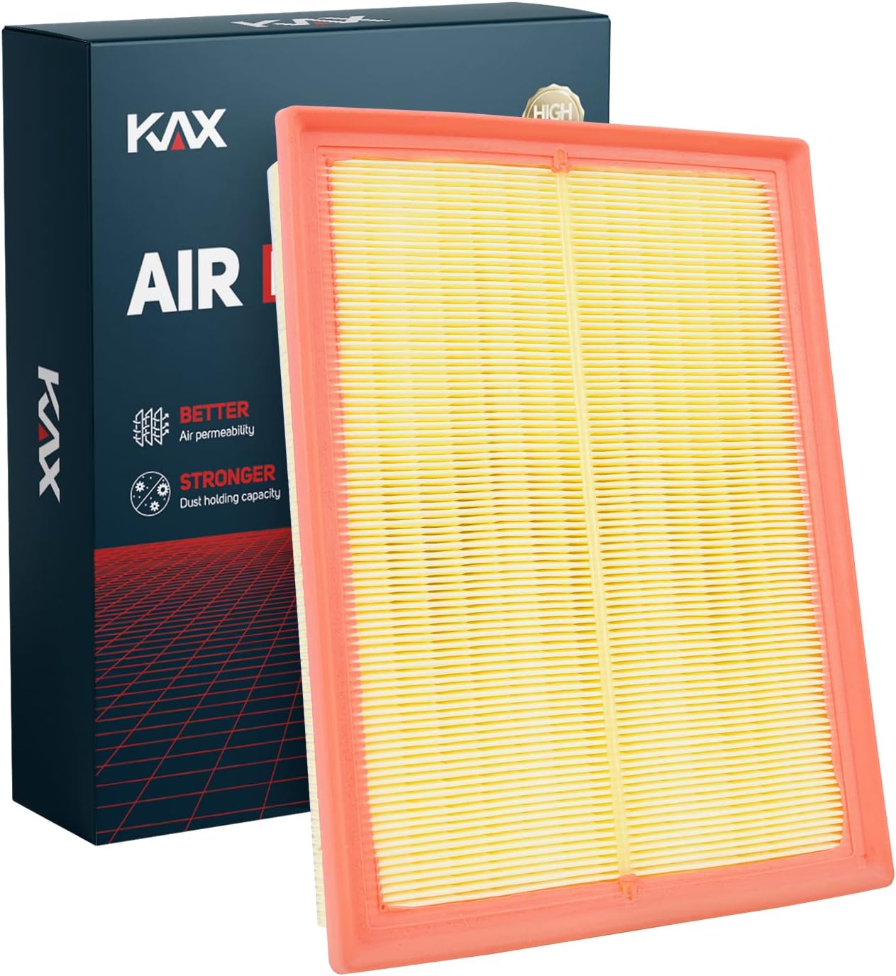 KAX Engine Air Filter, CA10835 Replacement for 4Runner (V6) 2010-2023, GX460 (V8) 2010-2023, FJ Cruiser (V6) 2010-2014, Advanced Air Filter Media, Increased Acceleration