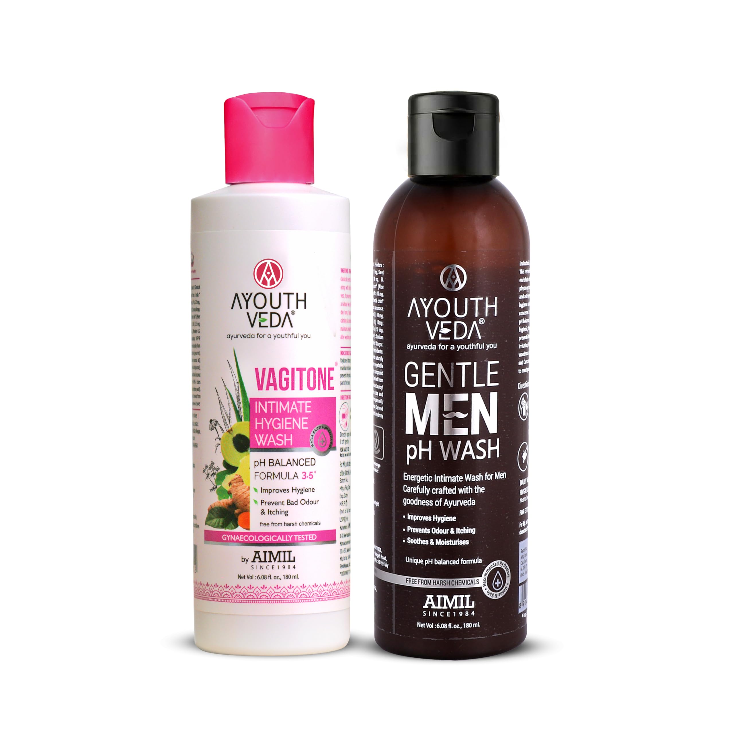 Ayouthveda Vagitone Intimate Hygiene Wash 180ml & Gentle Men Ph Wash 180ml Combo Improves Hygiene, Dryness, Itching & Irritation, Bad Odour Natural PH Balanced-image-8