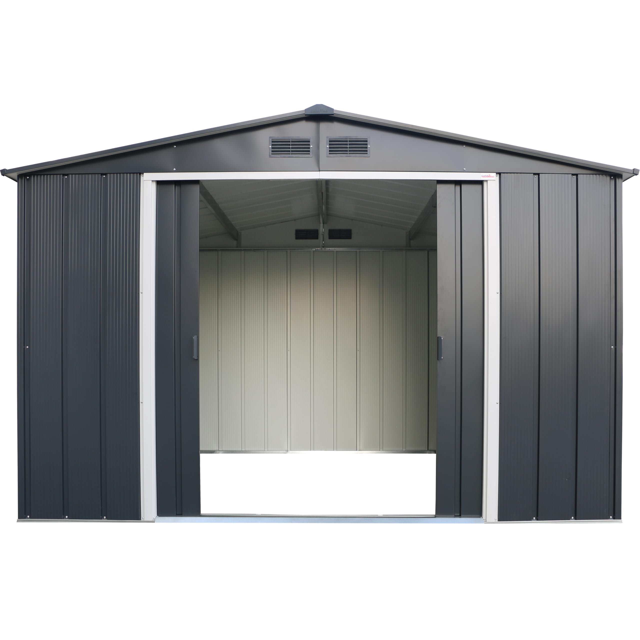 Duramax ECO 10 x 8 (7,28 m²) metalowa szopa na narzędzia, ocynkowana ogniowo metalowa szopa na narzędzia, wzmocniona konstrukcja dachowa, bezobsługowa i odporna na warunki atmosferyczne, metalowa