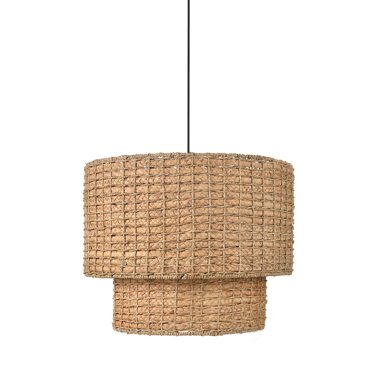 Arturesthome Rustic Pendant Light Fixture, Woven Rattan Lampshade Coastal Hanging Lighting, Adjustable Vintage Farmhouse Chandelier Lamp Shade for Kitchen Island Dining Room