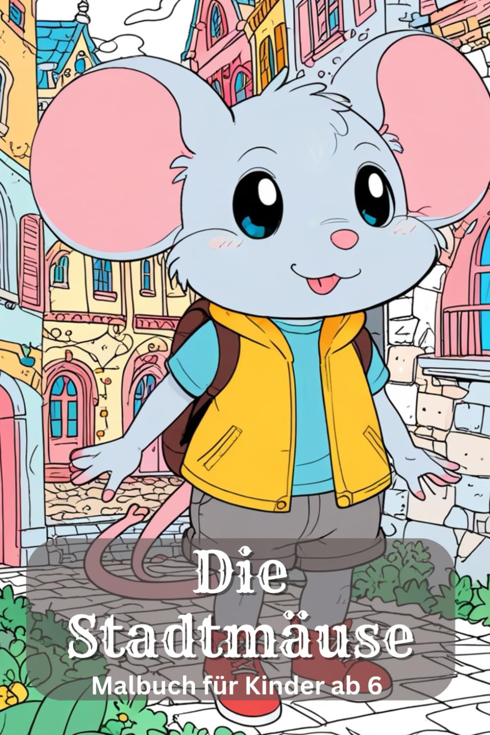 Die Stadtmäuse. Malbuch für Kinder ab 6 – 90 lustige Zweibein-Mäuse in der Stadt – 181 Seiten – jede zweite Seite leer – Kreatives Ausmalbuch für ... stehen – liebevoll gestaltete Ausmalbilder