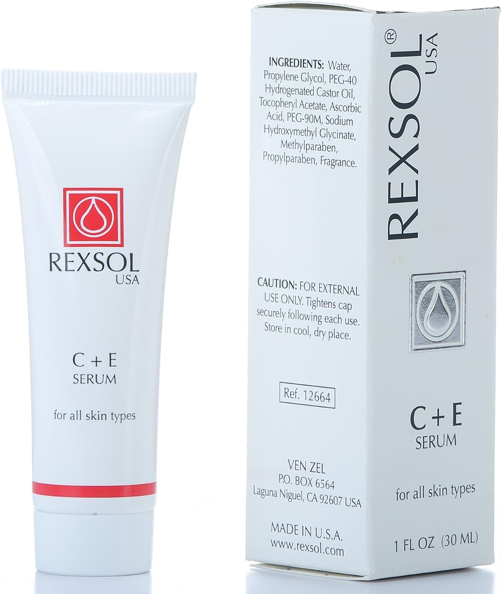REXSOL CE Serum | Contains Vitamin C & Vitamin E | Helps minimize the appearance of first signs of aging | Enhances skin's youthful appearance (30 ml/ 1 fl oz)