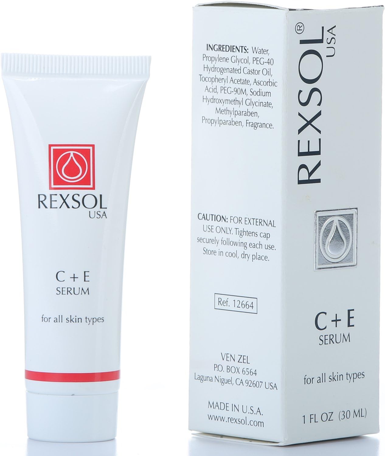 REXSOL C + E Serum | Contains Vitamin C & Vitamin E | Helps minimize the appearance of first signs of aging | Enhances skin's youthful appearance (30 ml/ 1 fl oz)