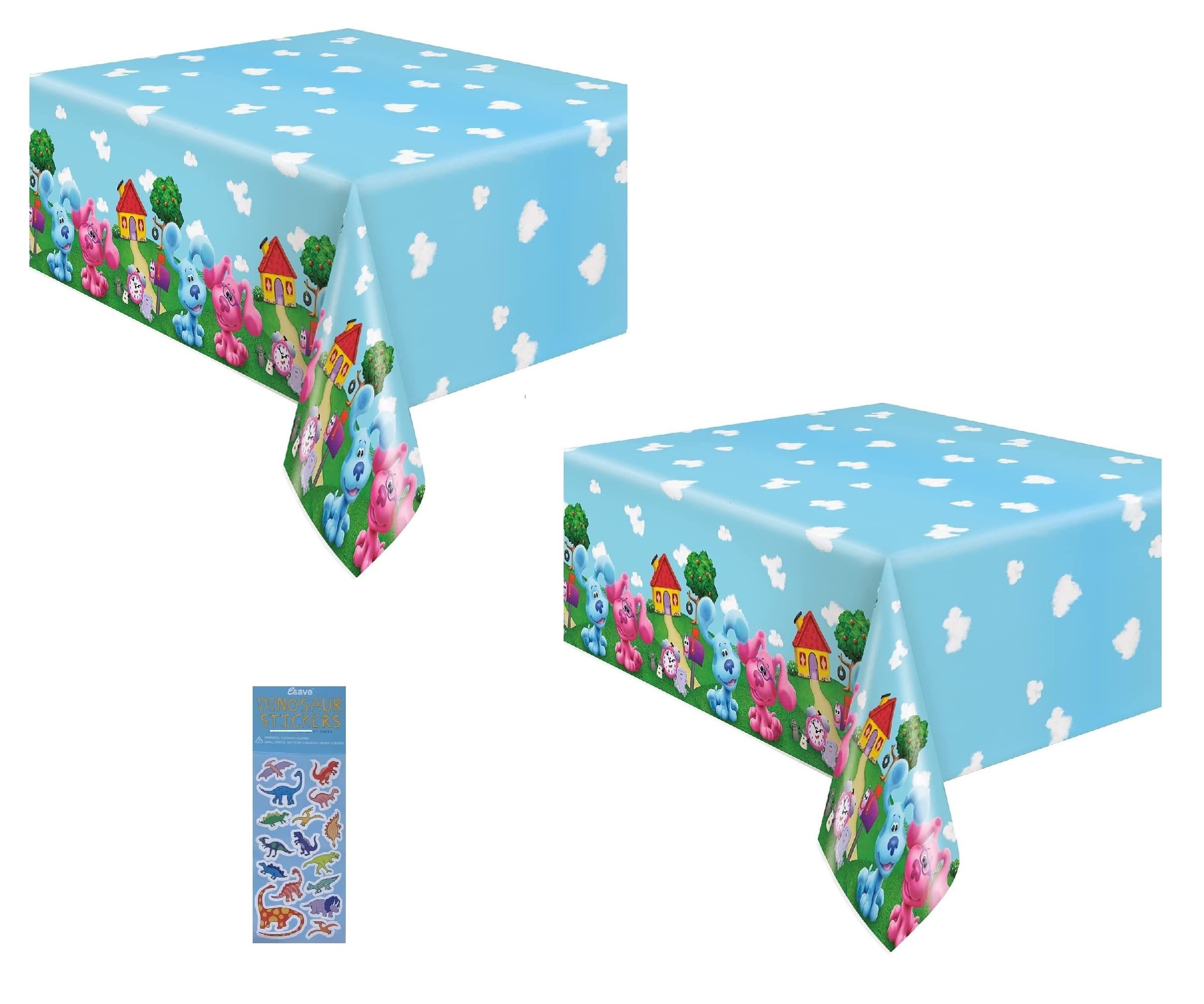Unique Blue's Clues Party Supplies Decoration Bundle Pack Includes Plastic Table Covers (Blue) - 2 Pack