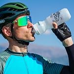ROCKBROS Cycling Water Bottle, 20-25oz Cycling Bottle, BPA-Free (25oz Black Transparent)