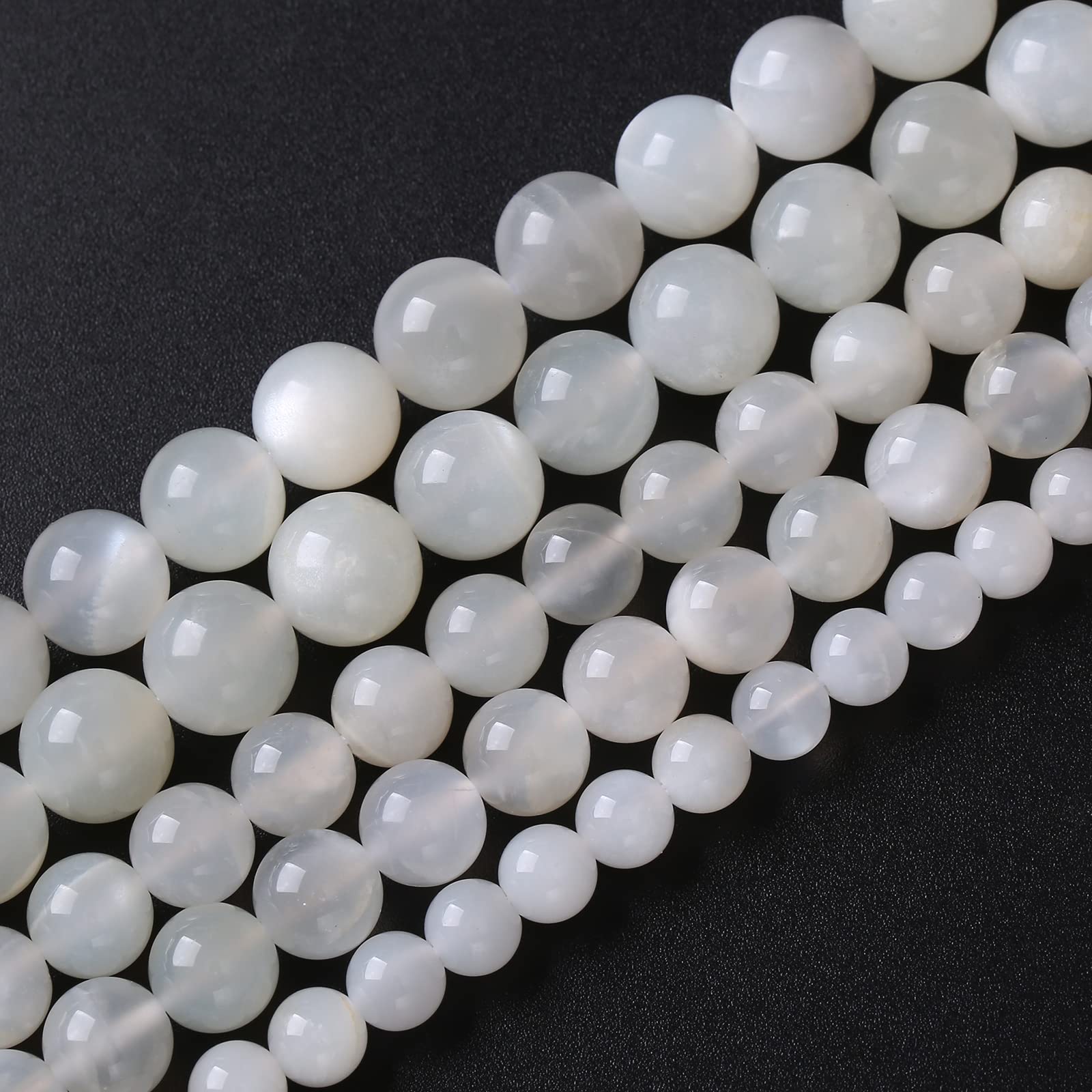 Jiejinyu 4mm 88pcs Natural White Moonstone Gemstones AAA Quality Crystal Spacer Beads Loose Beads for Jewelry Making DIY Bracelet 15 Inch 1 Strand โ image 1