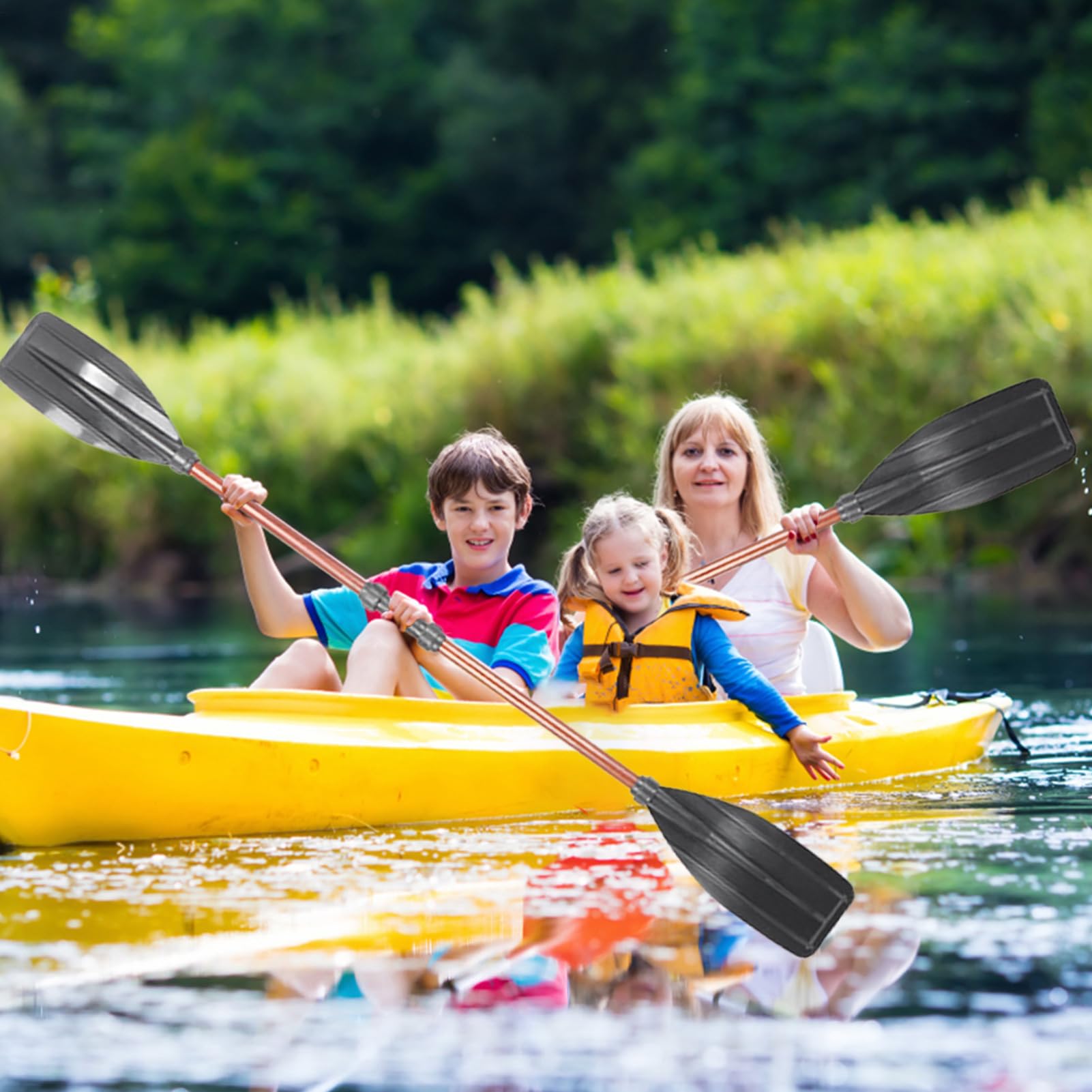 2PCS Pagaie Kayak Réglable, Pagaie Kayak Aluminium, Détachables Aluminium Pagaies Paddle Rame Réglable Léger pour Paddleboard, Rame Double Paddle pour Kayaks Aviron Bateau Canoë