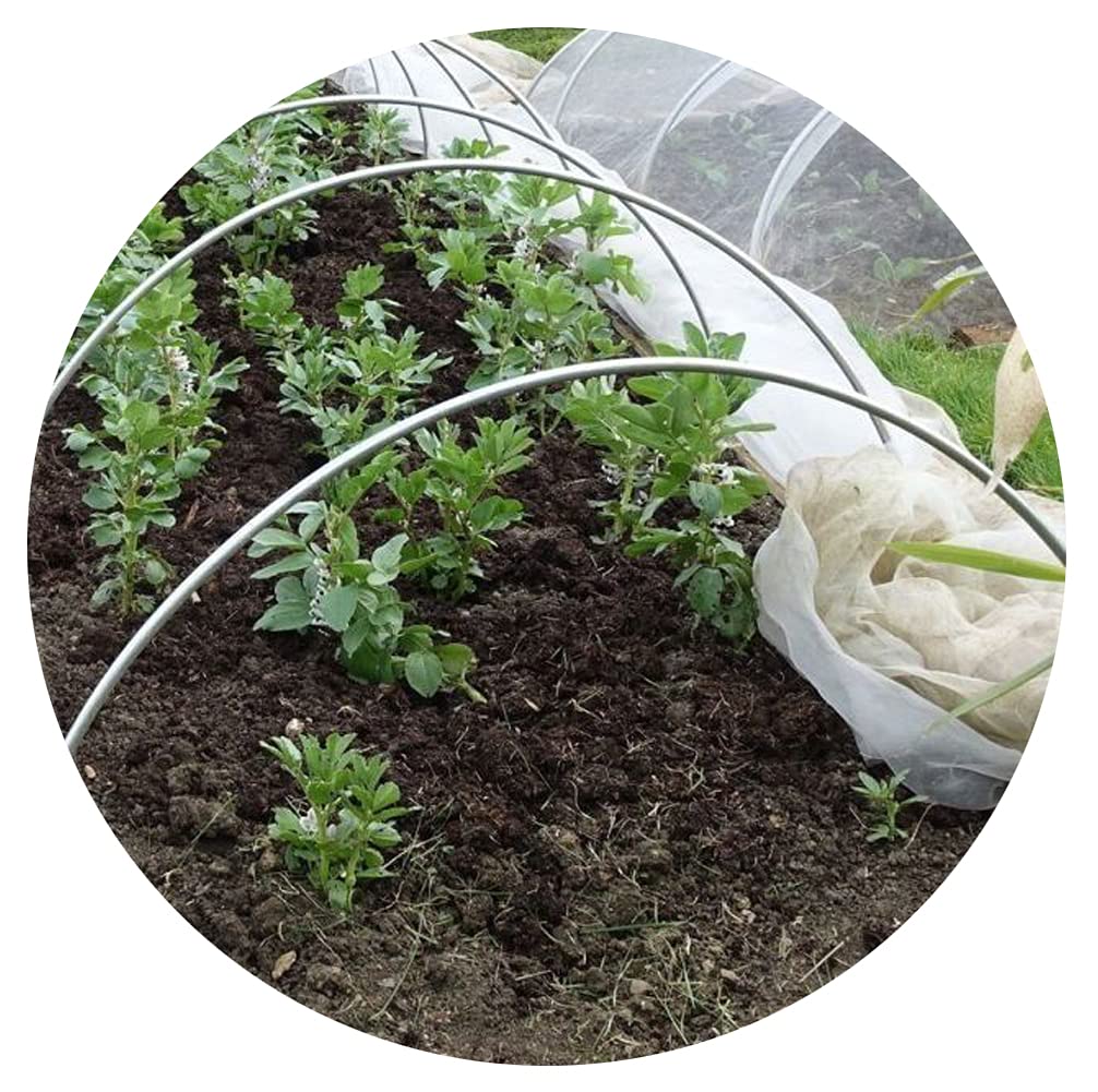 Gardening Naturally Large Round Aluminium Hoop Tunnel Kits Various Sizes & Covers Available (2m (Soft Butterfly Netting))