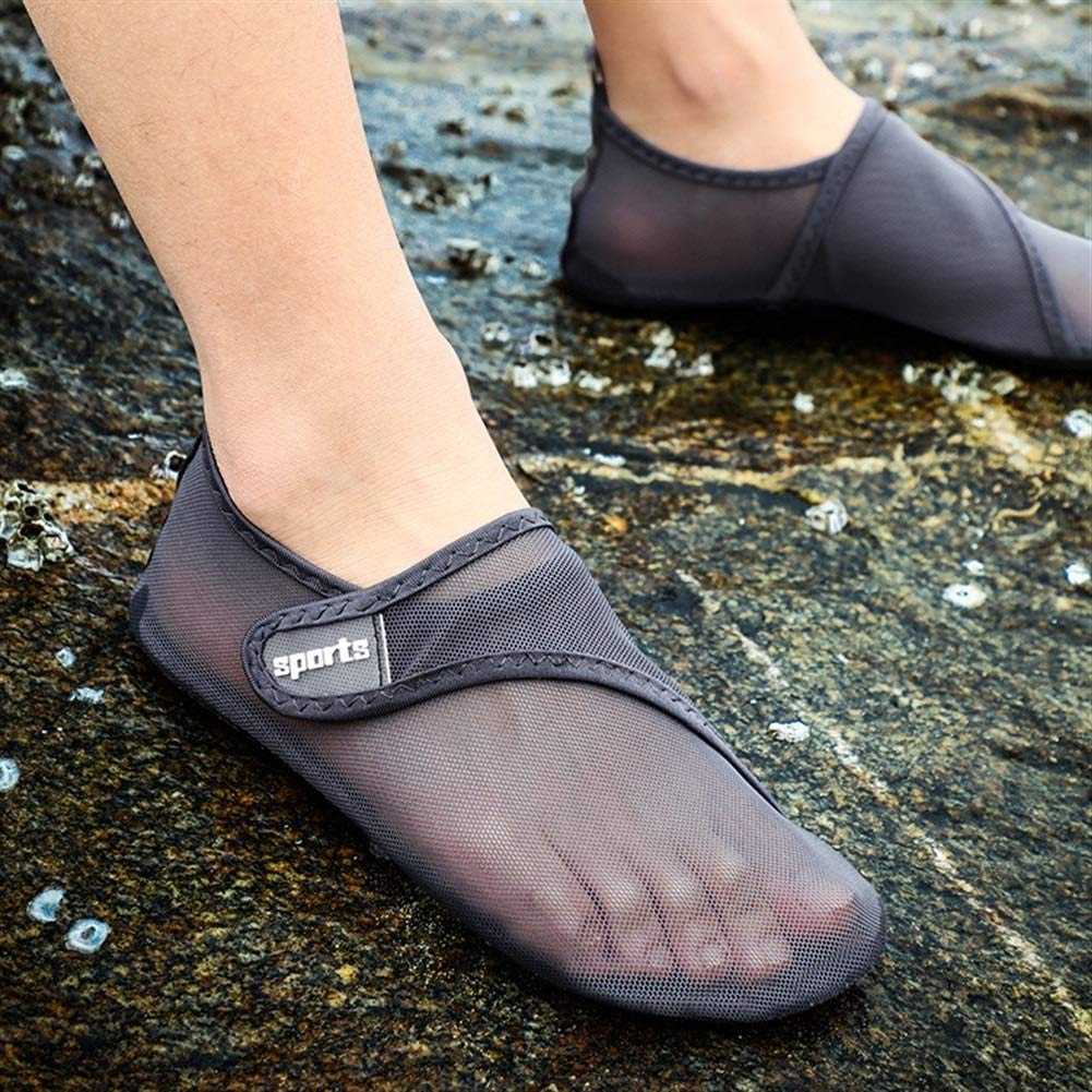 Zapatos de agua de natación para hombre, descalzos, malla de playa, aguas arriba, zapatos de secado rápido, río, mar, buceo, natación, mujeres, zapatillas de deporte, tamaño 36-49, botas de lluvia