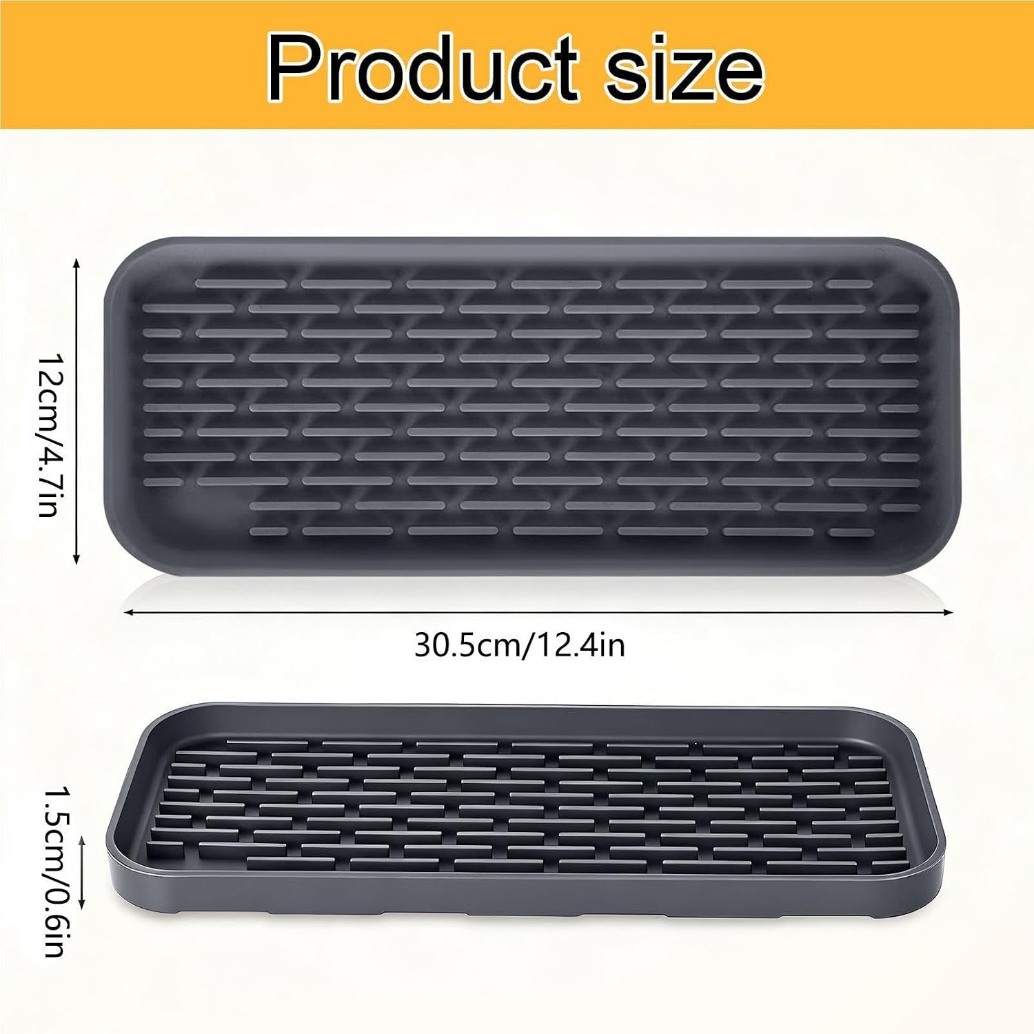 Coffee Drip Tray Silicone Non Slip Grid Waterproof Mat Catcher