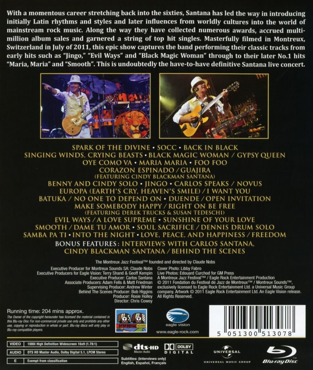 Santana - Greatest hits live at Montreux 2011