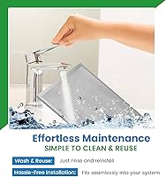 Vista 5 de Filter Everything Filtros de aluminio de repuesto para microondas compatibles con Whirlpool W10120839A, modelos Kenmore – 5-5/8 x 11-5/8 x 3/32