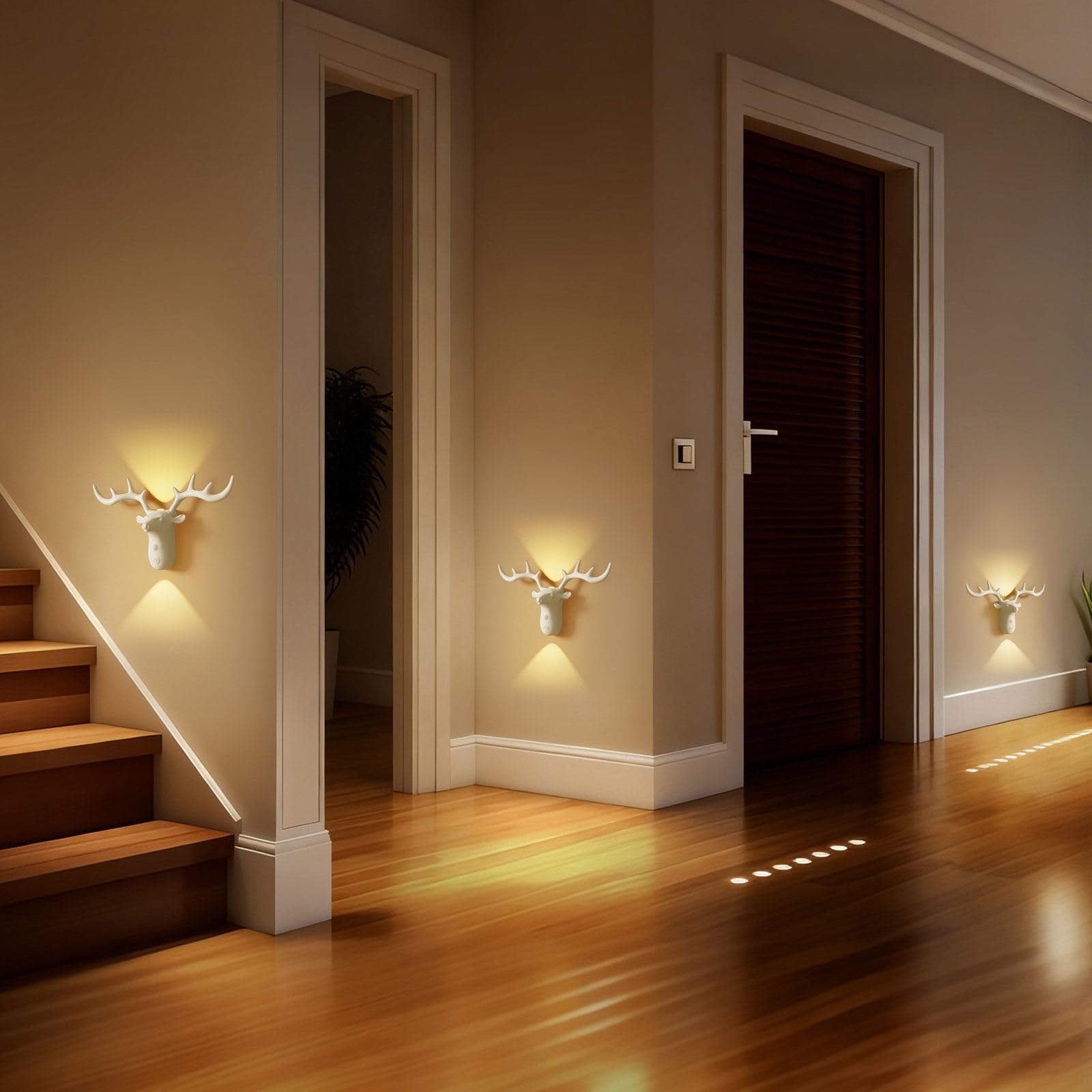 Luz Del Sensor De Movimiento Con Batería Recargable, 1200 Mah Mordern Control Táctil Atenuable 3 Niveles De Brillo De Pared, Para Sala De Estar Dormitorios Pasillos