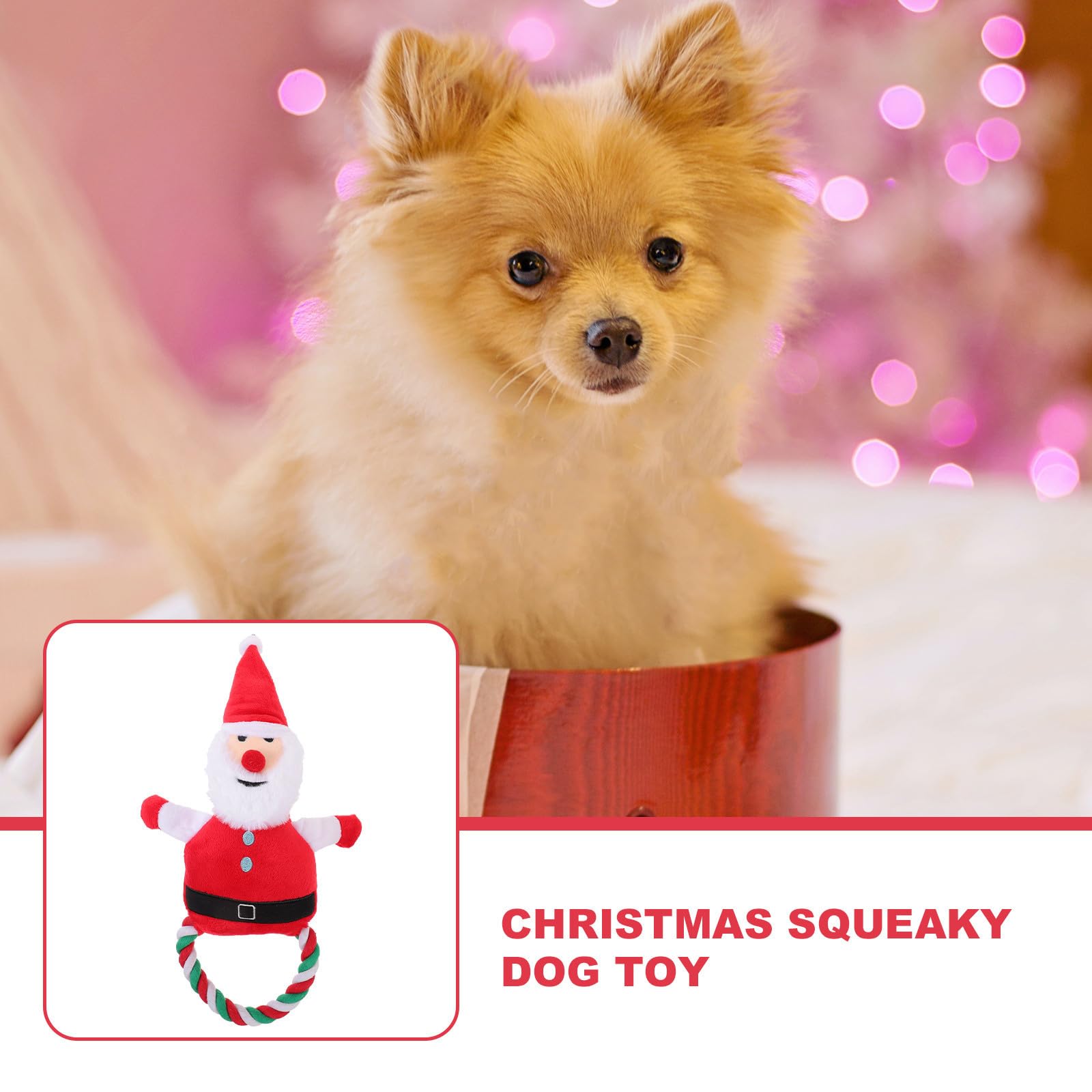 TOYANDONA 5 Stück Weihnachtliches Hundespielzeug in Hundeform mit
