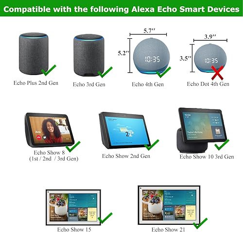 Miniatura 3 de Cable de alimentación de 30 W de repuesto para Alexa Echo (3 4 generación), Echo Show 8 (1 2 generación), Echo Show 10, Echo Show 15, Echo Show (2.