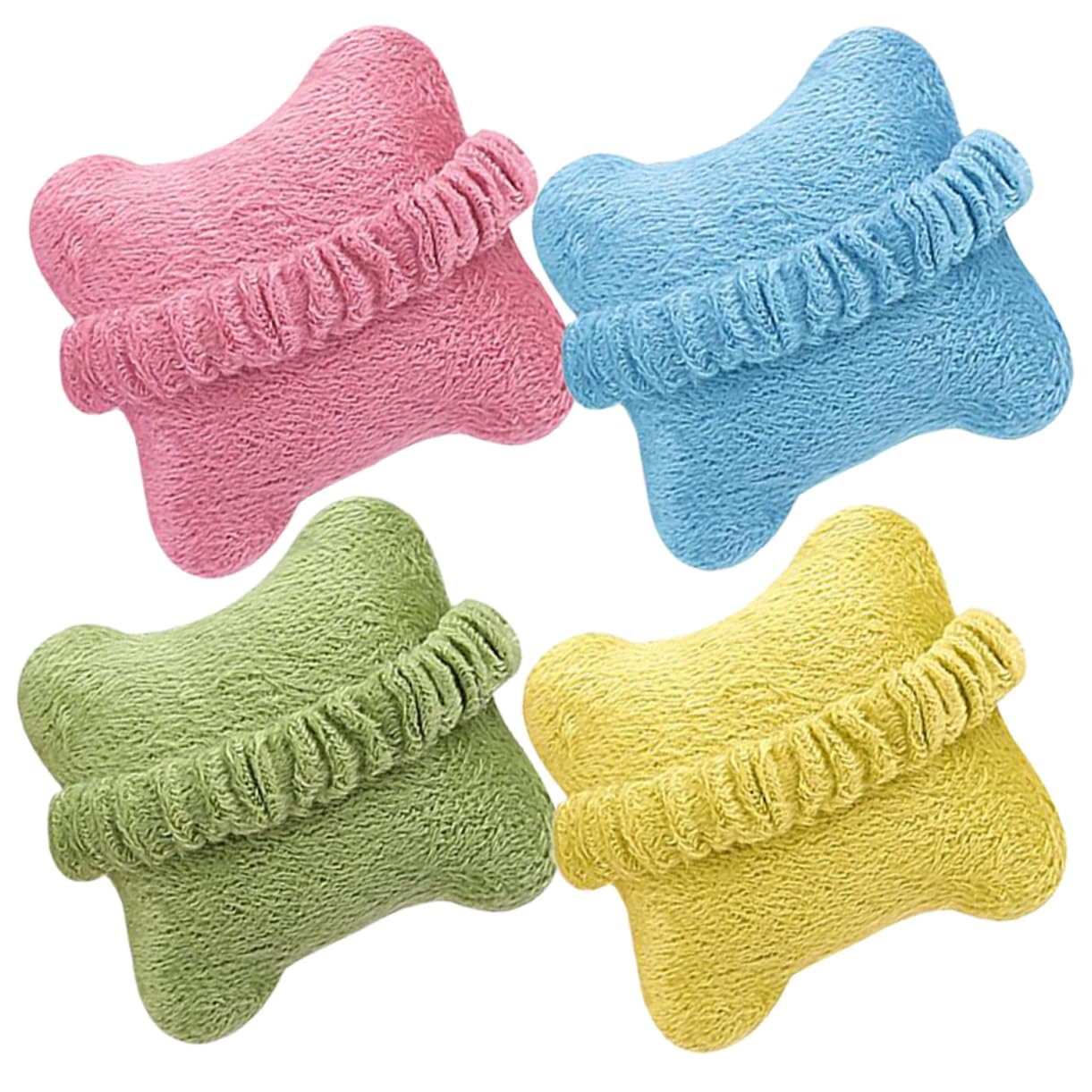 Operitacx 4 Set Cuscini Poggiapolsi Per Mouse Setoso Ergonomico Per Colori Vivaci Giallo Comfort E Facilità Pulizia Per Ufficio E Casa 4 Pezzi*4