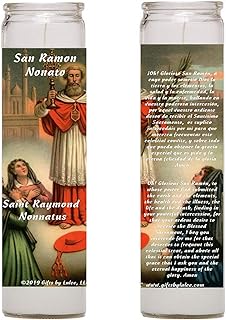 Gifts by Lulee, LLC Set of 2 Saint Raymond Nonnatus Prayer Candles 2 Veladoras Saint Ramon
