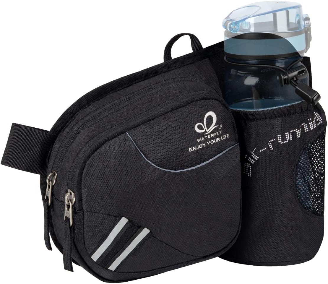 Fanny Pack Waist Bag: Waist Pack for Women Men with Water Bottle Holder Hiking Fanny Pack for Running Walking DogWalking Travel Cycling