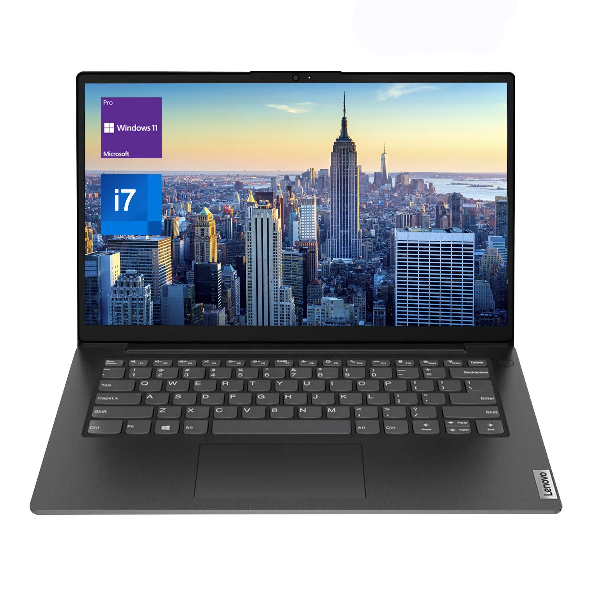 Lenovo V14 Gen 3 Business Laptop, 14" FHD Display, i7-1255U, 24GB RAM, 1TB SSD, Wi-Fi 6, Bluetooth, HDMI, RJ-45, Webcam, Windows 11 Pro, Black