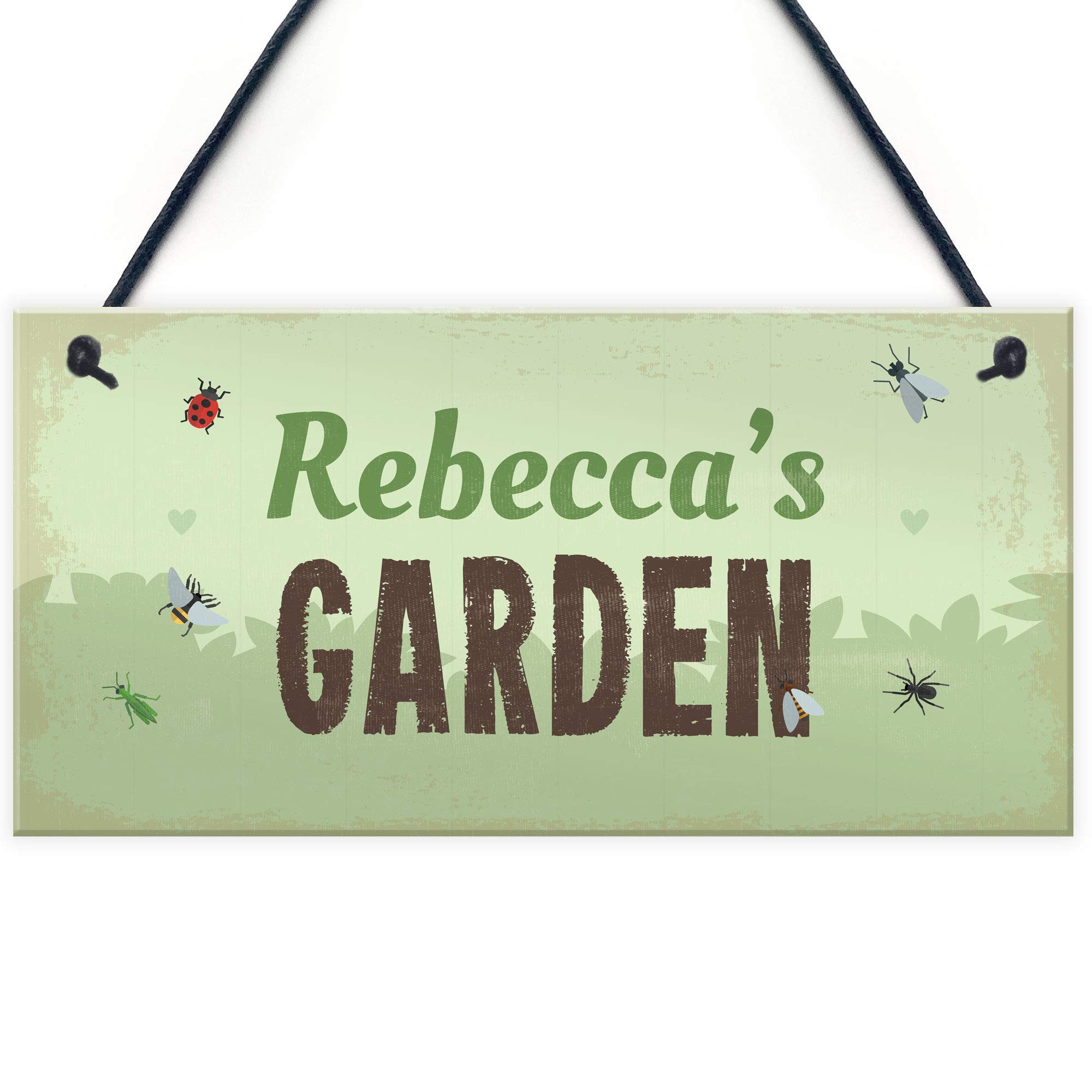 Red Ocean Garden Sign Personalised Novelty Hanging Plaque Summer House Sign Garden Shed Friendship Gift