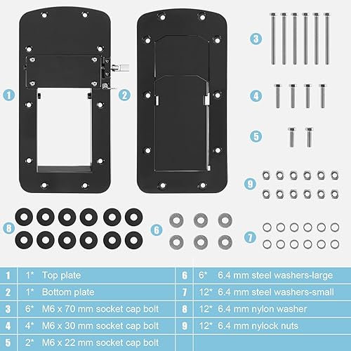 Miniatura 7 de 8M0092064 Serie Xi Kit de soporte de montaje de liberación rápida de aluminio para MotorGuide Xi3 Xi5 Trolling Motors (negro)