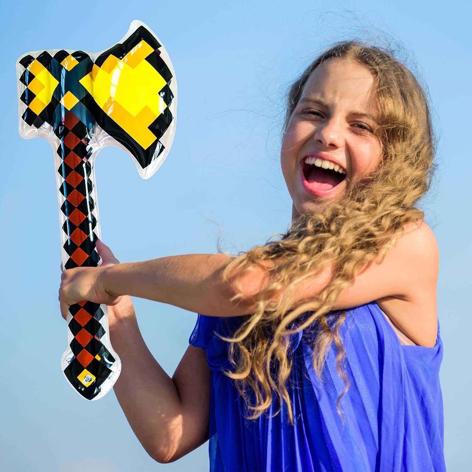 Minecraft Inflatable Sword Minecraft Birthday Decorations Lqucwepp 10-PC Inflatable Sword Set ...
