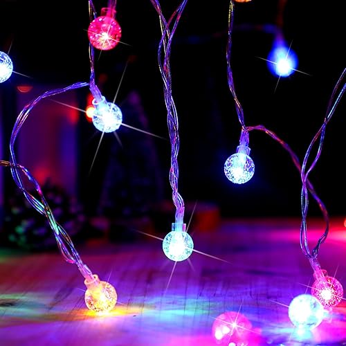 Miniatura 6 de Bencailor Guirnalda de luces decorativas para árbol de Navidad, luces colgantes para árbol, patio, porche, balcón, luces impermeables para árbol de