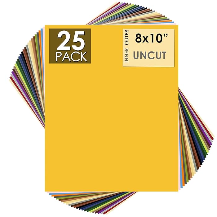 Buy Mat Board Center, Pack of 25, 8x10 Uncut Mat Boards White Core
