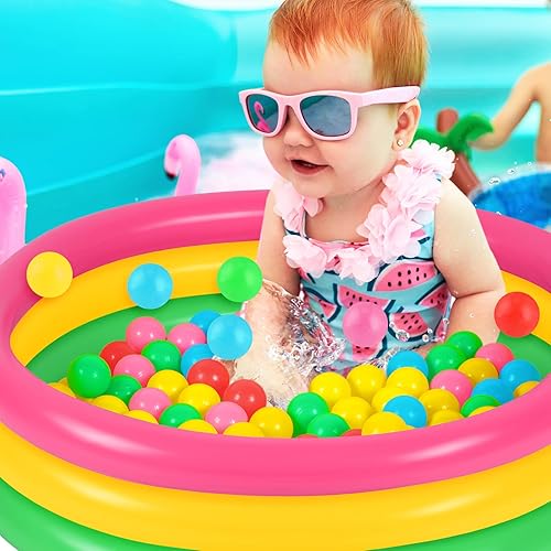 Miniatura 4 de Piscina infantil inflable para bebés con 50 bolas, piscinas inflables para playa, juegos acuáticos, patio trasero, suministros de fiesta de verano