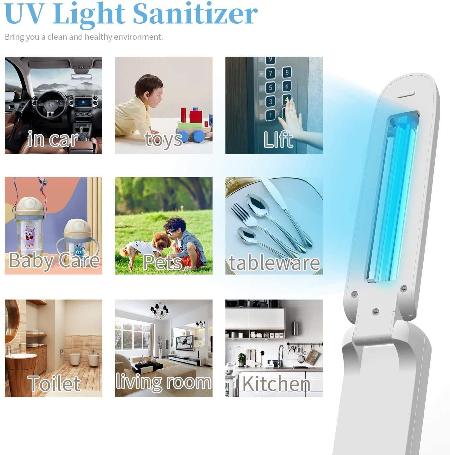 Stérilisateur UV Et Chargeur à Induction Portable ECO - Désinfection Et Recharge Facile