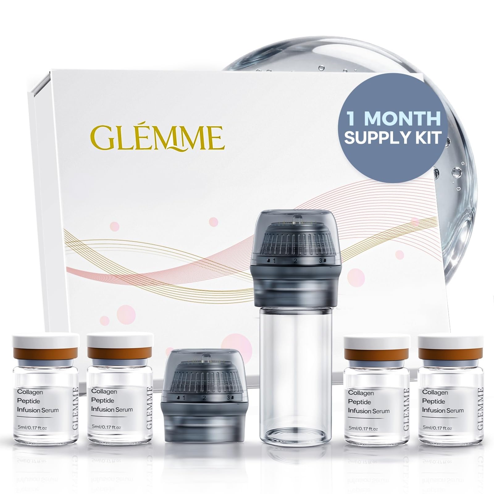 0.25mm Dermabrasion Stamp Micro Infusion System for Face Skin, 0.25mm Microneedle Cosmetic Stamp for Men Women Home Use