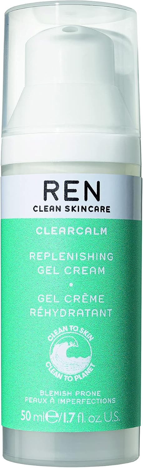 REN Clearcalm Replenishing Gel Cream, 50ml, Lightweight Hydrating Gel for Blemish-Prone Skin - Image 4