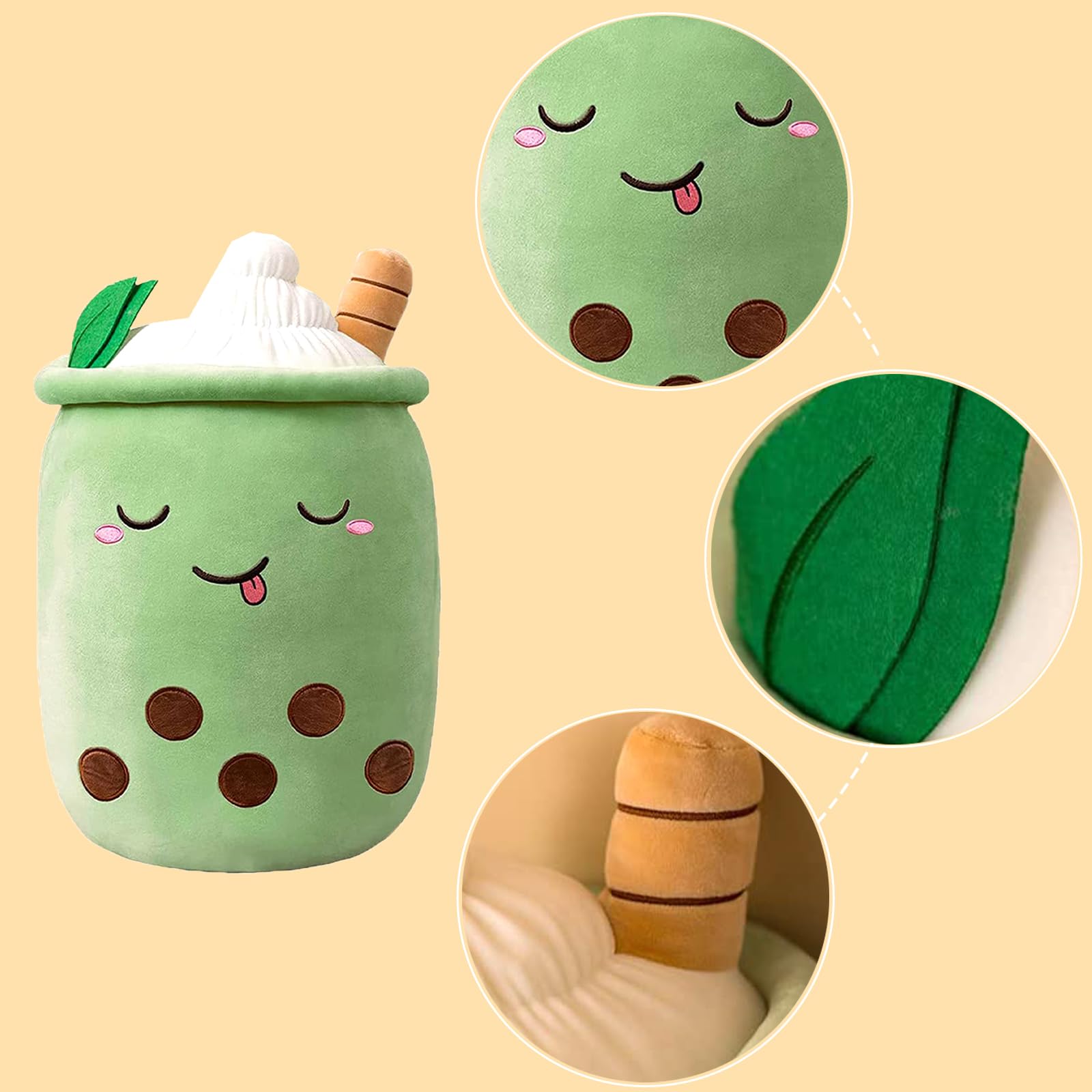 Tacino Peluche Bubble Tea Doudou Coussin–Oreiller En Peluche Bubble Tea Kawaii Oreiller En Peluche Bubble Tea Pour Peut Egale Am