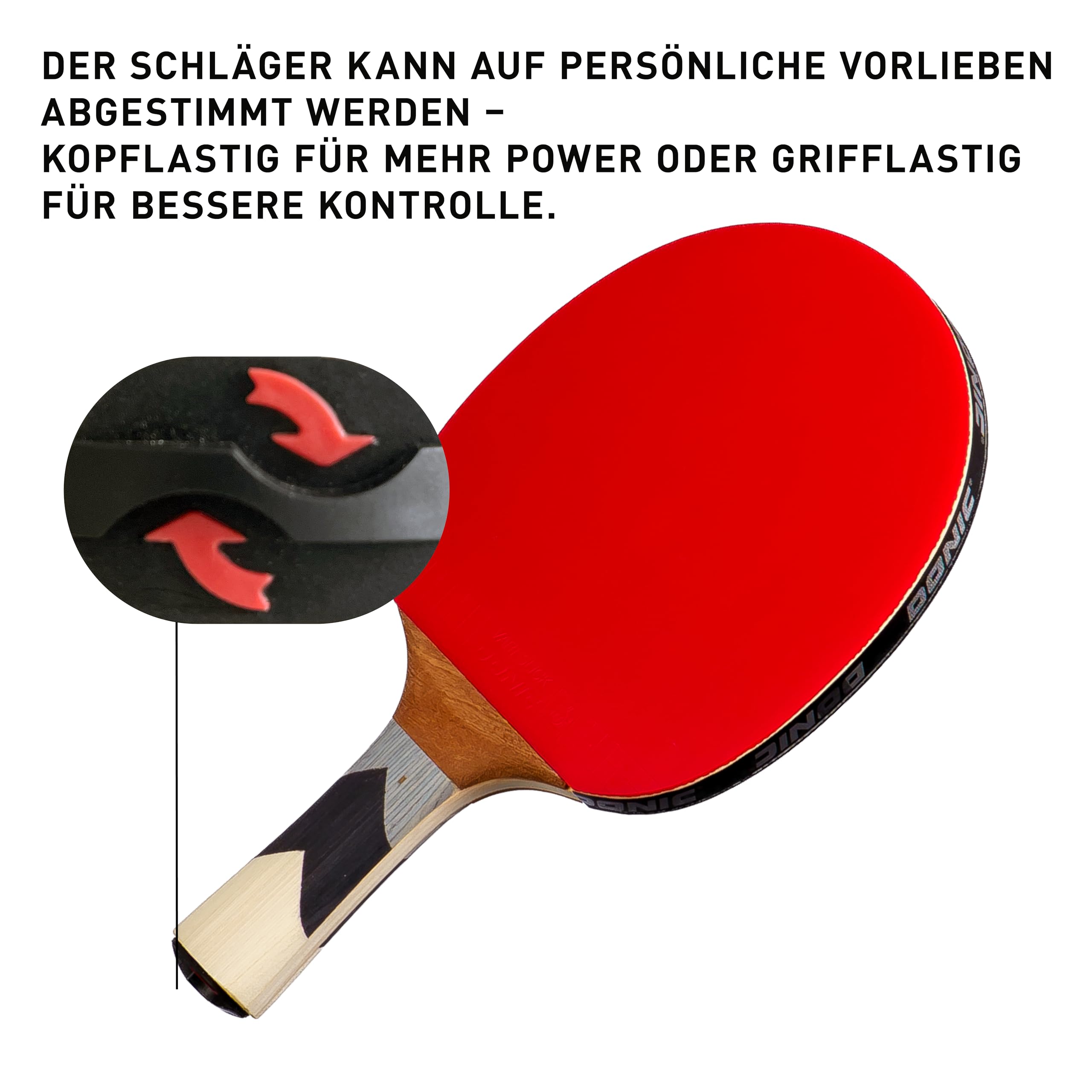 Donic-Schildkröt Tischtennisschläger Waldner 700, ABP-Griff, 2,0 mm Schwamm, Donic 3-Stern ITTF Belag, 754872