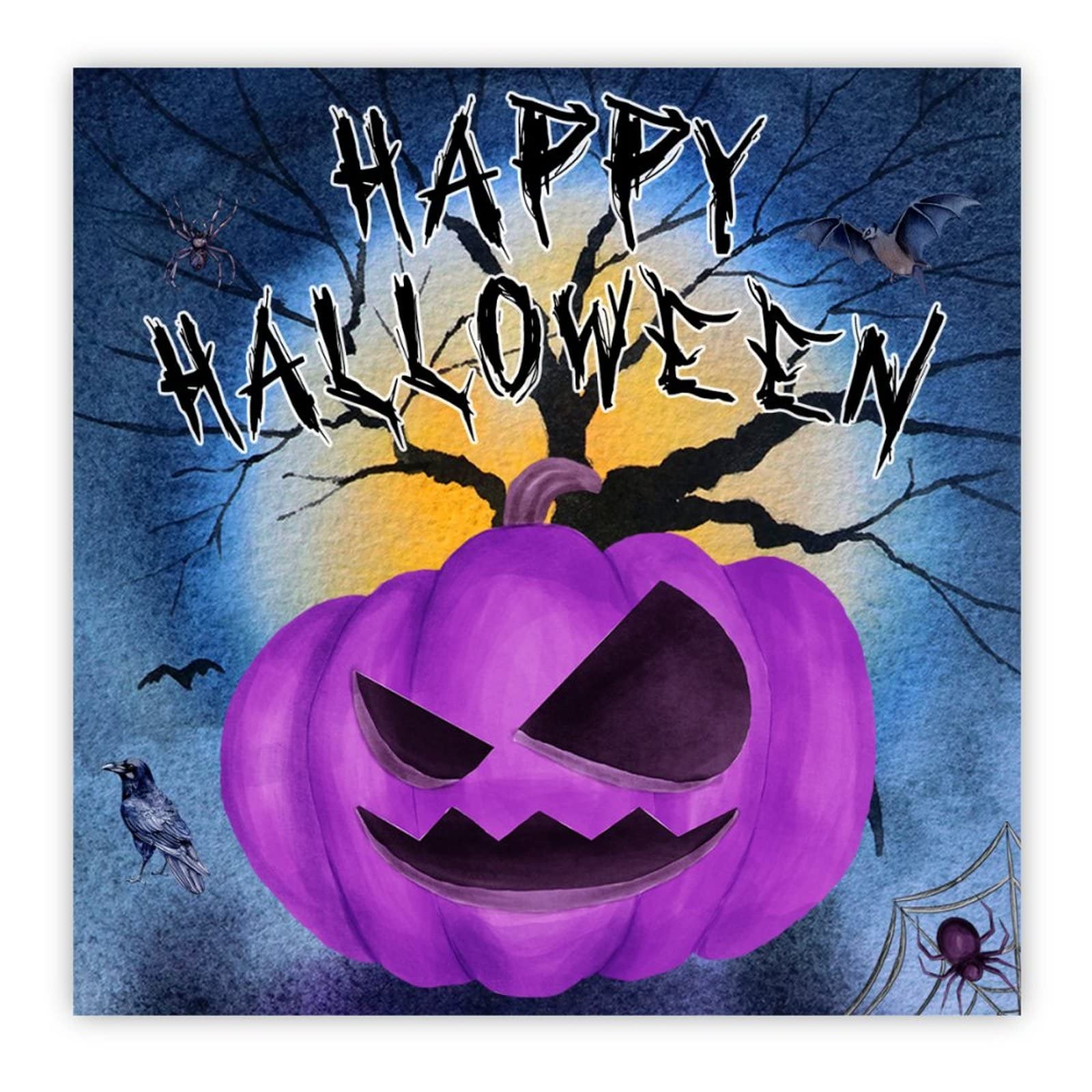 Panneau en bois Happy Halloween décoration murale salon et chambre à coucher