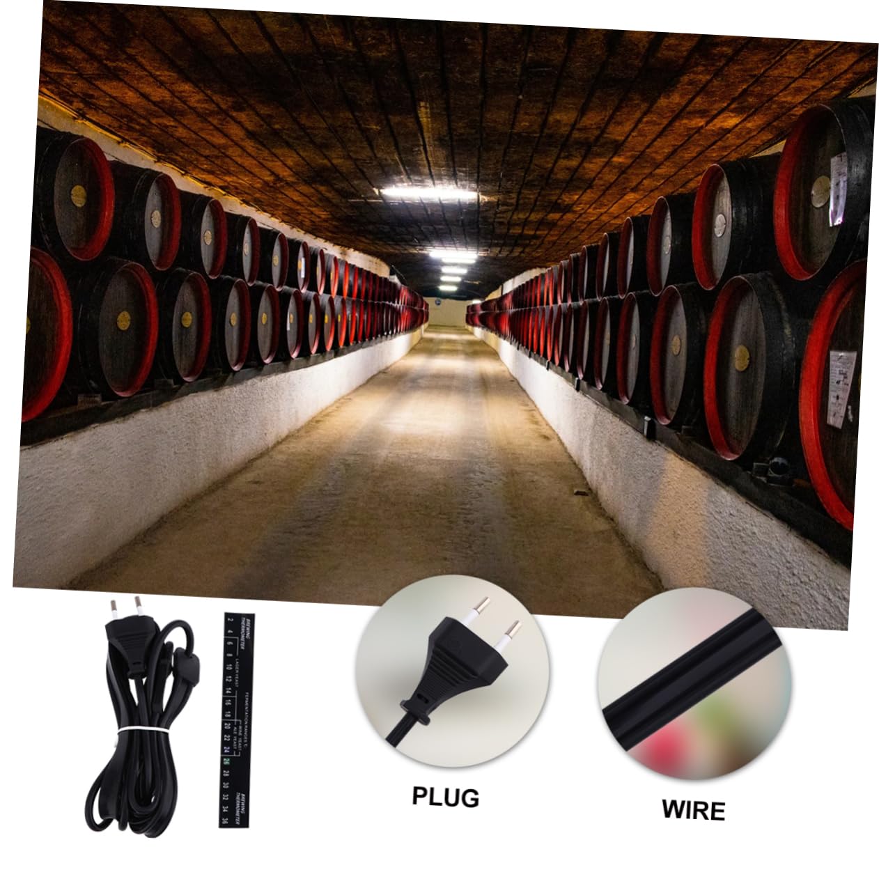 IMIKEYA Cintura di riscaldamento elettrica per fermentazione del vino e della birra tampone di riscaldamento ad alta densità adatto per fusti (UE)